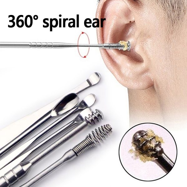 Pack of 6 Ear Pick Kit β Portable Ear Wax Remover with Storage Bag